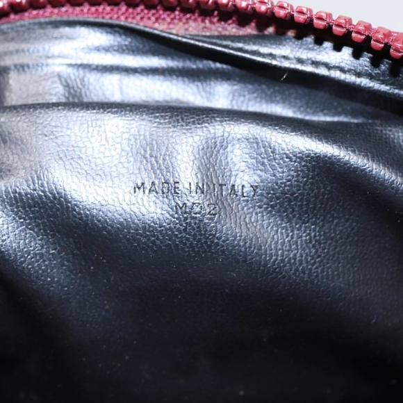 CELINE Macadam Canvas Shoulder Bag Red Gold Auth bs17472 - Picture 12 of 16